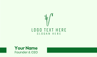 Natural Elegant Letter V Business Card