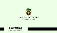 Happy Tropical Pineapple Business Card Design