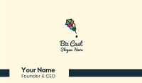 Colorful Feather Pen Business Card