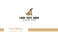 Brown Fat Dog Business Card Design