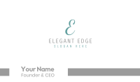 Elegant Blue Letter E Business Card Image Preview