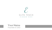 Elegant Blue Letter E Business Card Image Preview