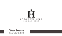 Elegant Letter H Business Card Design