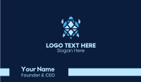 Blue Gem Turtle Business Card Design