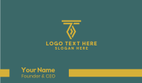 Golden Letter T Business Card Design