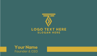 Golden Letter T Business Card