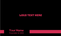 Bold & Fun Wordmark Text Business Card Design
