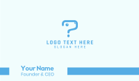 Cute Blue Question Mark Business Card Design