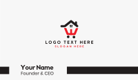 House Cart Outline Business Card