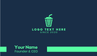 Neon Energy Drink Business Card