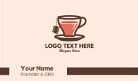Film Tea Cup  Business Card Design