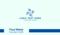 Blue Water Lettermark Business Card