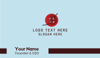 Red Button Business Card Design