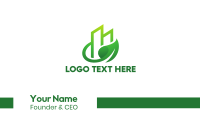 Green Tower Business Card example 1
