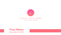 Pink B Gradient Stamp Business Card