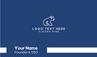 Abstract Polar Bear Cub Business Card Design