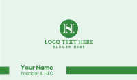 Letter N Circle Business Card