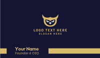 Golden Owl Mascot Business Card Design