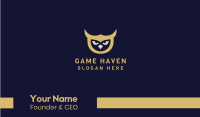 Golden Owl Mascot Business Card
