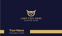 Golden Owl Mascot Business Card