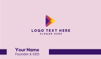 Colorful Media Player Business Card Design