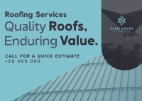 Minimalist Roofing Services Postcard