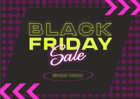 Black Friday Sale Promo  Postcard