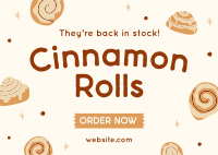 Quirky Cinnamon Rolls Postcard Image Preview