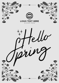 Floral Hello Spring Poster