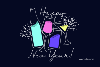 New Year Party Pinterest Cover Design