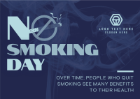 Sleek Non Smoking Day Postcard