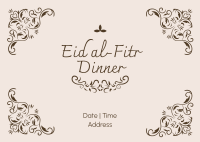 Fancy Eid Dinner  Postcard