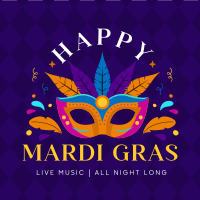 Mardi Gras Party Linkedin Post Design