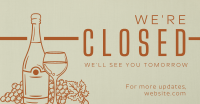 Minimalist Closed Restaurant Facebook Ad