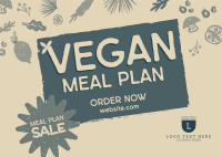 Organic Vegan Food Sale Postcard