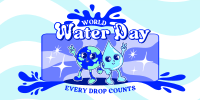 Cartoon Water Day Twitter Post