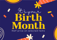 Birthday Month Promo Postcard