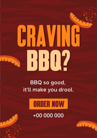 BBQ Restaurant Hot Dogs Poster Design