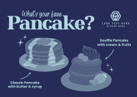 Classic and Souffle Pancakes Postcard