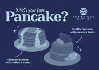 Classic and Souffle Pancakes Postcard Image Preview