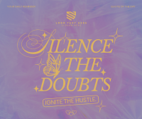 Y2K Quote Silence Doubts Facebook Post Image Preview
