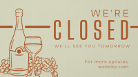 Minimalist Closed Restaurant Facebook Event Cover