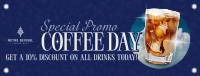 Retro Coffee Day Facebook Cover Image Preview