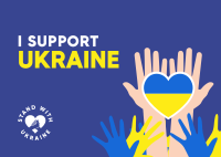 I Support Ukraine Postcard