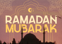 Traditional Ramadan Greeting Postcard