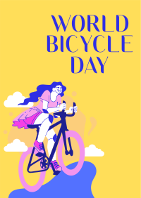 Lets Ride this World Bicycle Day Flyer