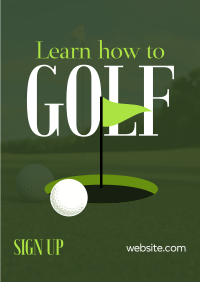 Minimalist Golf Coach Flyer