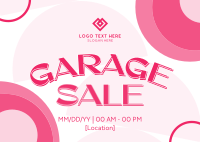 Garage Sale Circles Postcard Design