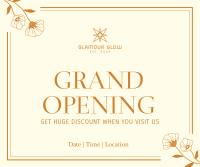 Grand Opening Elegant Floral Facebook Post