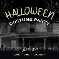 Haunted Halloween Party Instagram Post
